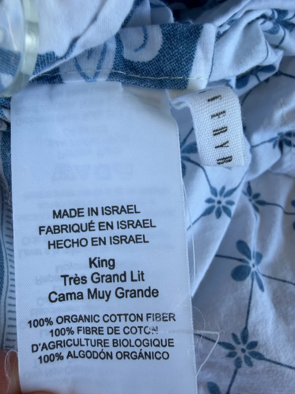 Pottery Barn Marcel Medallion Reversible King Duvet Cover Organic Cotton GUC